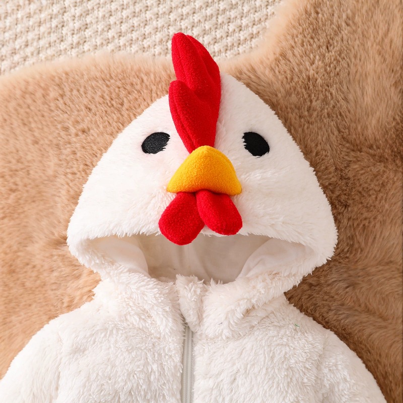 Newborn Baby White Chicken Rom - đánh giá và giá Cotton Baby Onesies Zipper